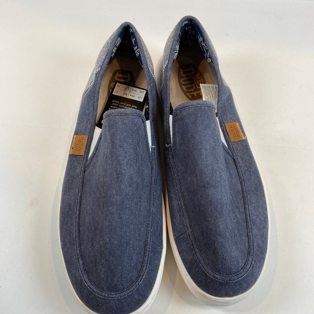 Hey Dude Sunapee M Craft Navy Slip On Casual Shoes Mens Size 14 - Picture 3 of 11